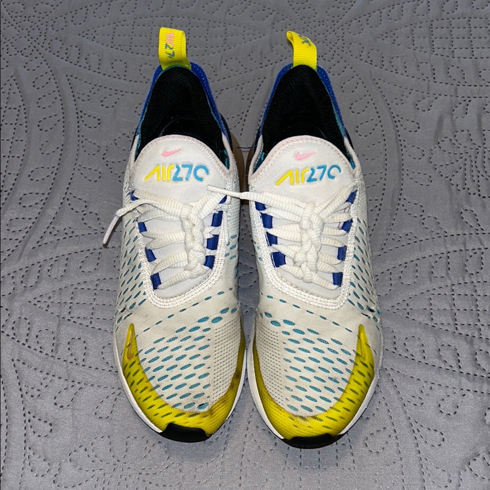 Nike Kids Sneakers White Blue Yellow